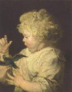 Anthony Van Dyck Portrat eines Kindes mit Vogel Spain oil painting artist